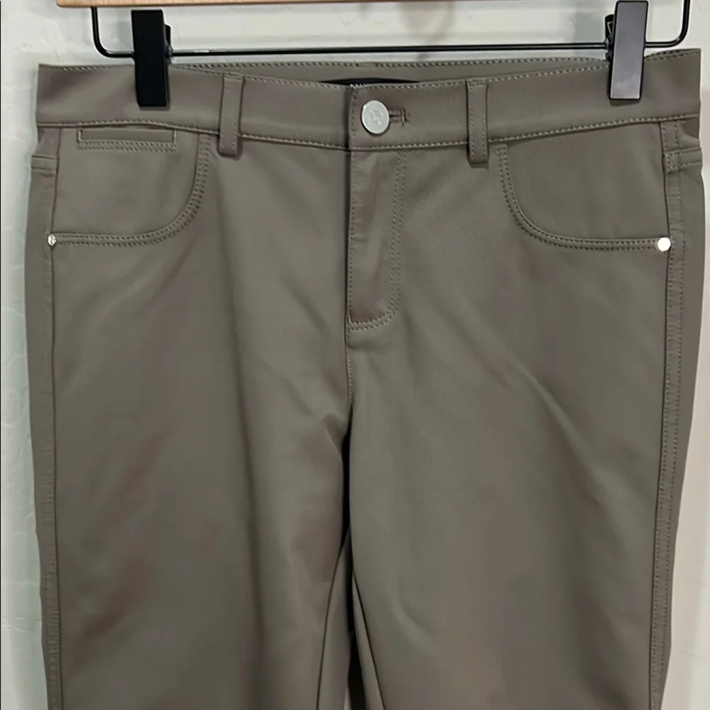 Lafayette 148 Pants New York Mercer Trousers Nougat Brown Dark Tan Stretchy Luxe - Picture 3 of 14